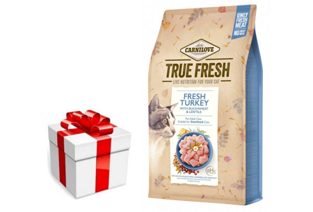 CARNILOVE True Fresh Cat Turkey 4,8kg +  prekvapenie pre mačku GRATIS