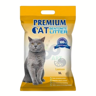 Premium Cat Clumping Bentonite Litter - Citrón pre mačky 5L